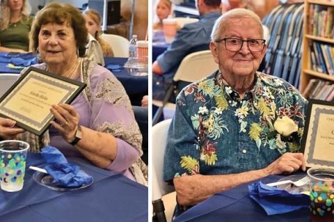 Lakehills library board members honored for combined 38 years of service